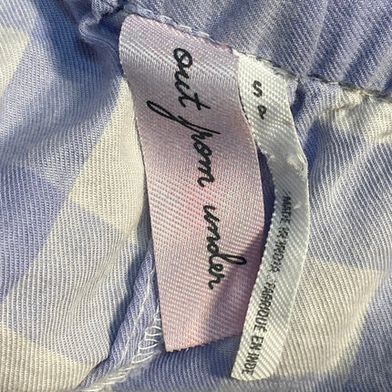 Out From Under Charlotte Bow Purple Chekered Plaid Blouse & Trouser Pants Set S