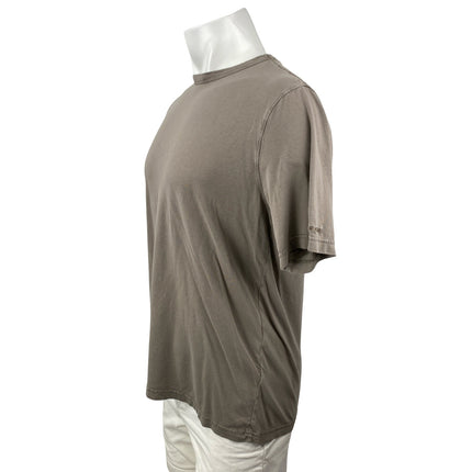 Aman Natural Dye Men's Beige Crewneck Basic Short Sleeve T Shirt Tee Top Size M