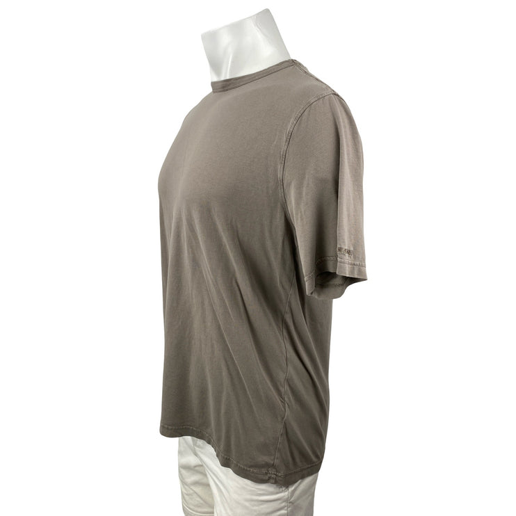 Aman Natural Dye Men's Beige Crewneck Basic Short Sleeve T Shirt Tee Top Size M