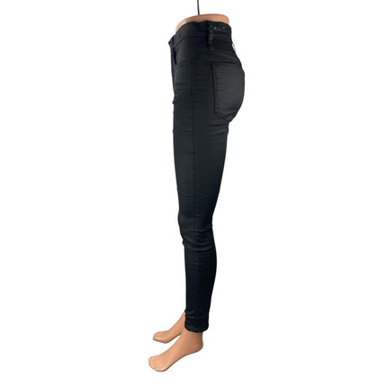Madewell Women's Black High Rise Skinny Jeggings Motorcycle Trousers Pants Sz 26