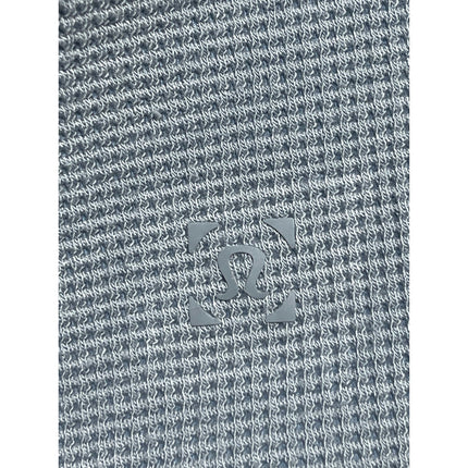 Lululemon Shift Stitch Mens Blue Waffle Knit Long Sleeve Hoodie Sweatshirt Top M