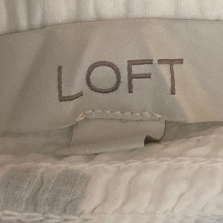 Ann Taylor LOFT White Black Floral Sleeveless Twist Cami Tank Midi Dress Size S