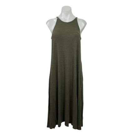 Madewell Women's Green Knit Sleeveless Midi Maxi Cami Tank Halter A-Line Dress S