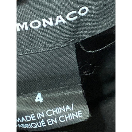 Club Monaco Women's Black Faux Leather Vegan Faux Wrap Pencil Mini Skirt Size 4