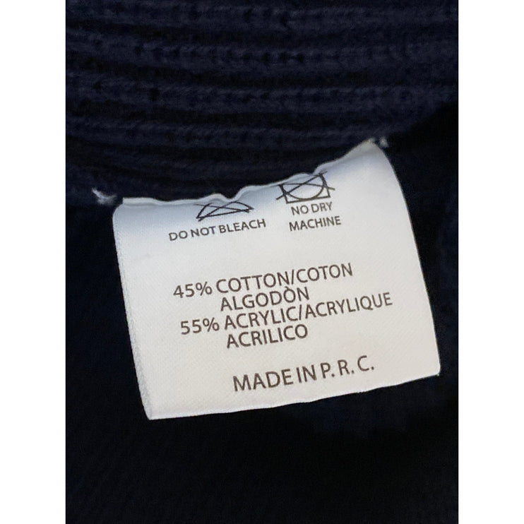 Brandy Melville Women's Black Ribbed Knit Long Sleeve Polo Sweater Top Size S