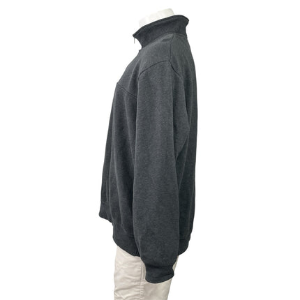 Orvis Men's Gray Turtleneck 1/4 Zip Long Sleeve Fleece Sweatshirt Sweater Top L