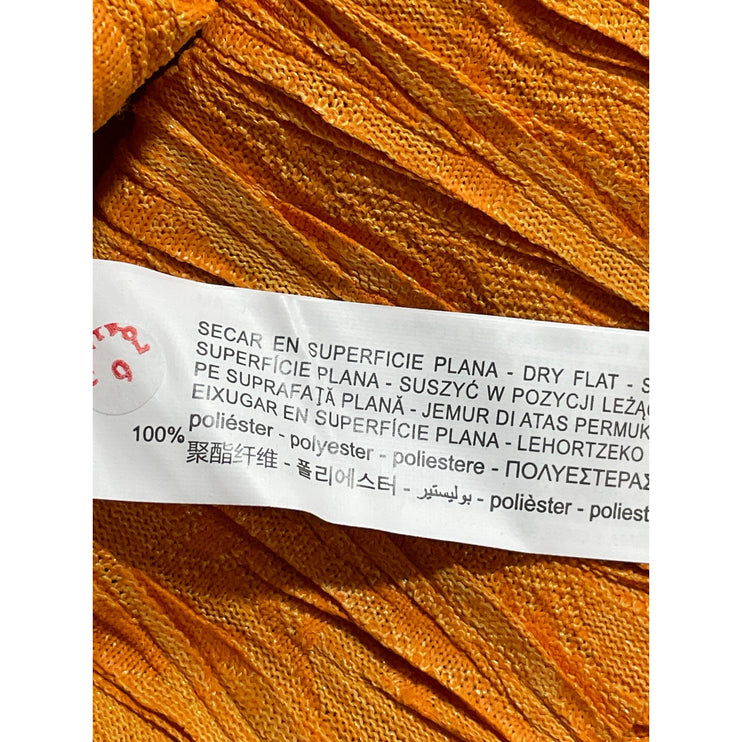 NEW Zara Women's Orange Ribbed Sleeveless Tank Top Midi Straight Skirt Set Sz M