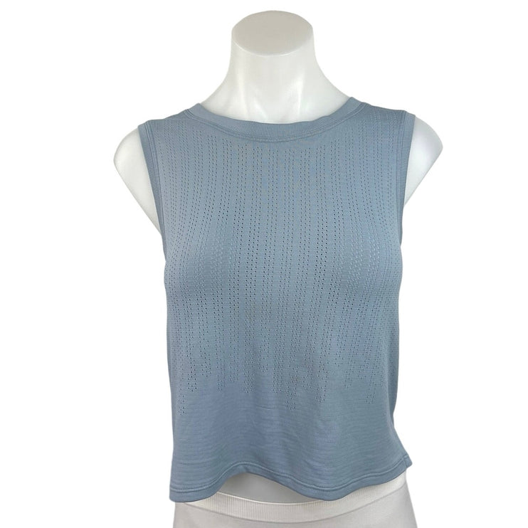 Lululemon Blue Boxy Crew Neck Pullover Soft Running Athletic Tank Top Size M