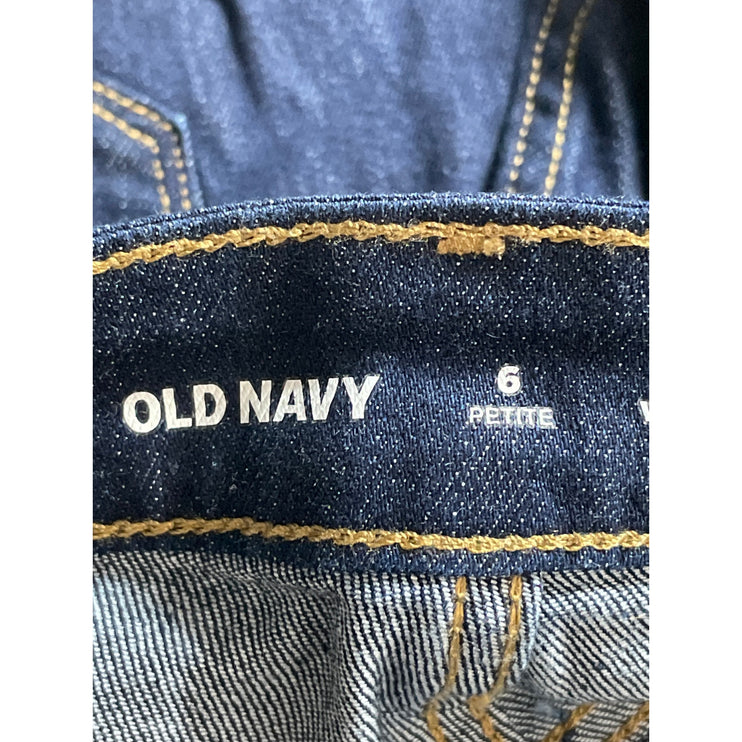 Old Navy Women's Dark Blue High Rise Slim Wow Straight Denim Jeans Pants Size 6