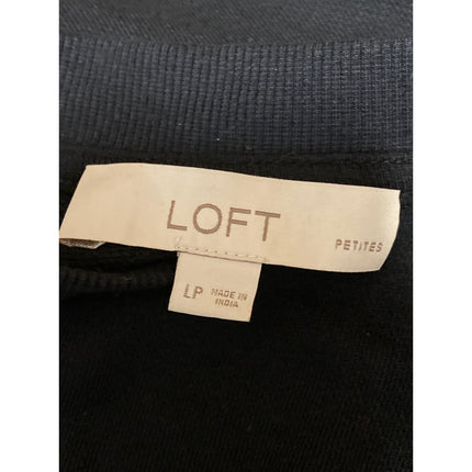 Ann Taylor LOFT Women's Black Beaded Long Sleeve Crewneck Sweatshirt Top Size L