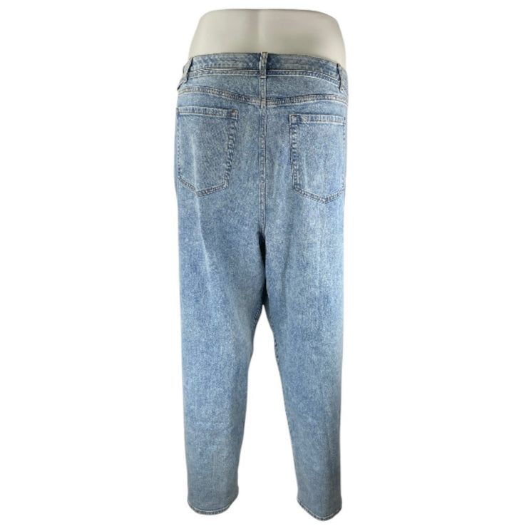 NEW Torrid Women's Blue High Rise Light Wash Baggy Wide Leg Denim Jeans Size 28T