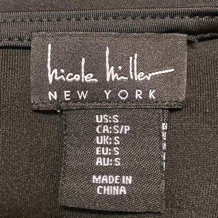 Nicole Miller Black Sleeveless Tie Waist Round Neck Tank Straight Jumpsuit Sz S