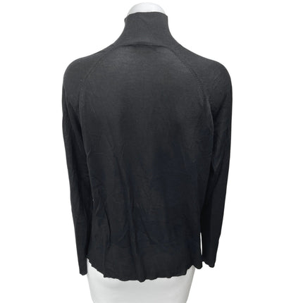 Zara Women Black Turtleneck Knit Stretch Long Sleeve Pullover Sweater Top Size S