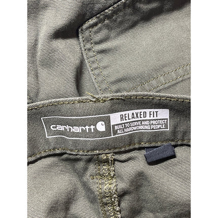 Carhartt Men's Green Relaxed Fit Straight Leg Khaki Chino Trousers Pants 35x32