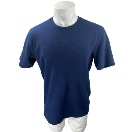 Zara Men's Blue Short Sleeve Crew Neck Basic Casual T Shirt Tee Top Size L
