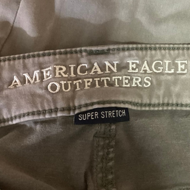 American Eagle Outfitters Tan Super Stretch Button Fly Mid Rise Skinny Jegging 4