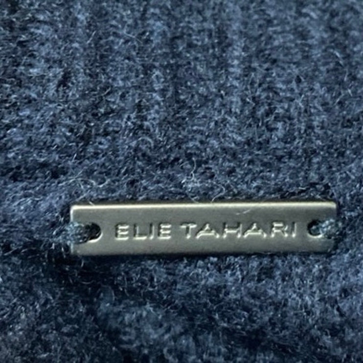 Elie Tahari 100% Cashmere Blue Turtleneck Long Sleeve Knit Sweater Top Size XS