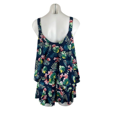 Guess Multicolor Tropical Sleeveless Cami Tank Short Summer Beach Swimwear Set S
