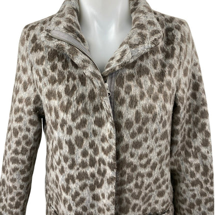 Old Navy Women's Beige Gray Leopard Soft-Brushed Cardigan Coat Jacket Size XS