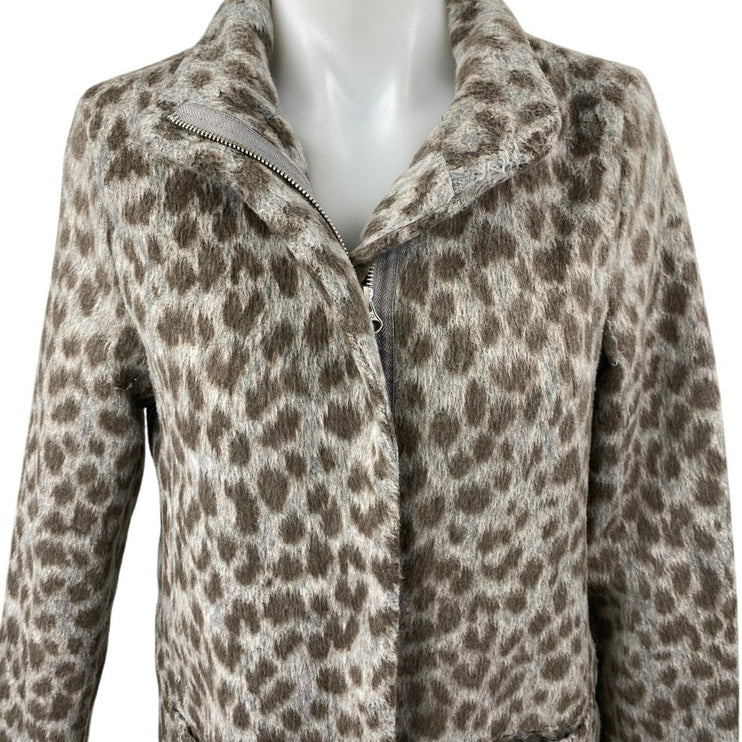 Old Navy Women's Beige Gray Leopard Soft-Brushed Cardigan Coat Jacket Size XS