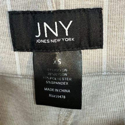 Jones New York Women's Gray Pinstriped Wide Leg Cropped Trousers Pants Size XS