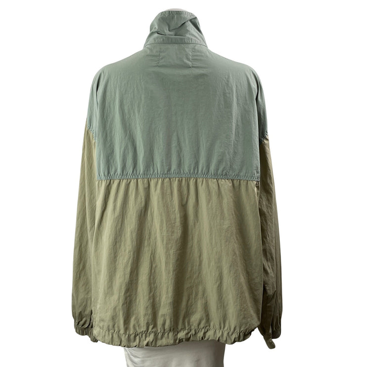 Oak + Fort Women's Green Half Zip Lightweight Hiking Windbreaker Jacket Size M