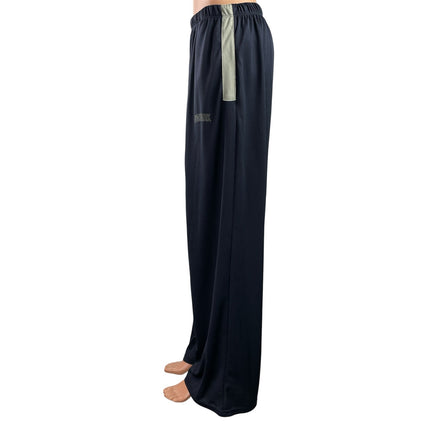 Gymshark Womens Navy Blue Mesh Straight Leg High Waisted Active Trousers Pants M