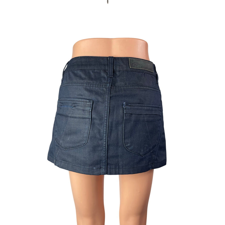Zadig & Voltaire Women's Blue Dark Wash Straight Pencil Mini Denim Jean Skirt 38