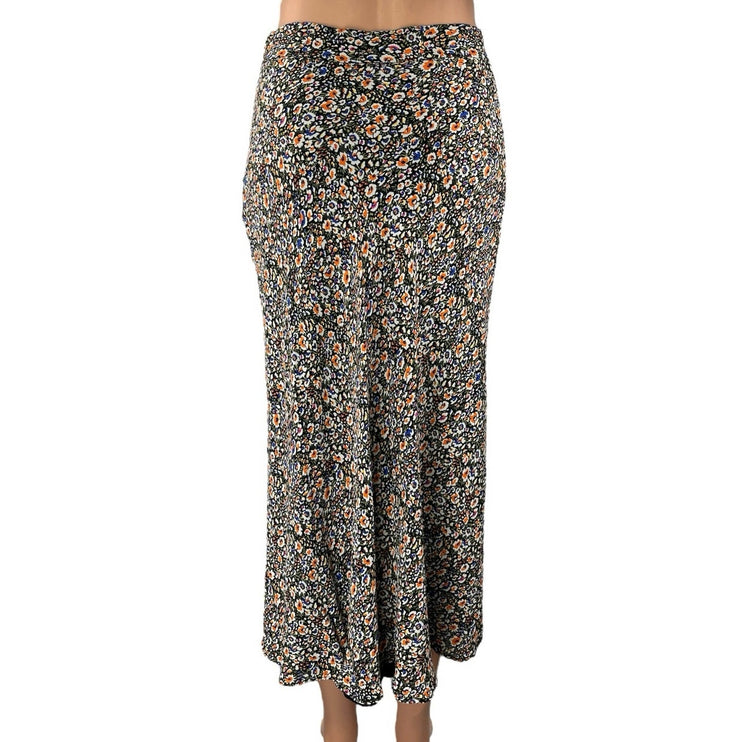 Boden Cecelia Multicolor Floral Print Side Zip Flowy Midi Maxi A-Line Skirt Sz 4