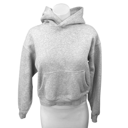 Aritzia TNA Cozy Women's Gray Boyfriend Hoodie Hooded Fleece Pullover Top Sz XS