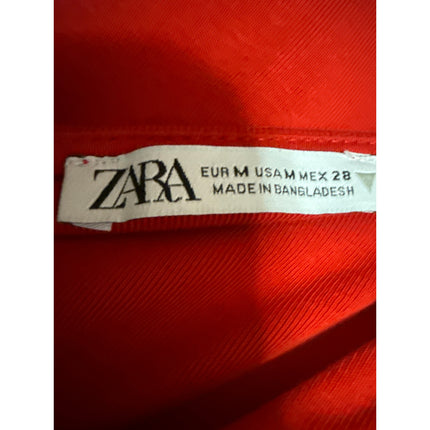 Zara Red Sleeveless Crew Neck Stretch Cami Camisole Tank Bodycon Mini Dress Sz M