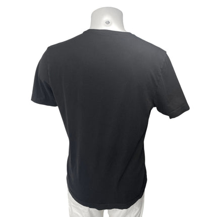 Karl Lagerfeld Black Face Print Crewneck Short Sleeve Graphic Tee T-shirt Top L