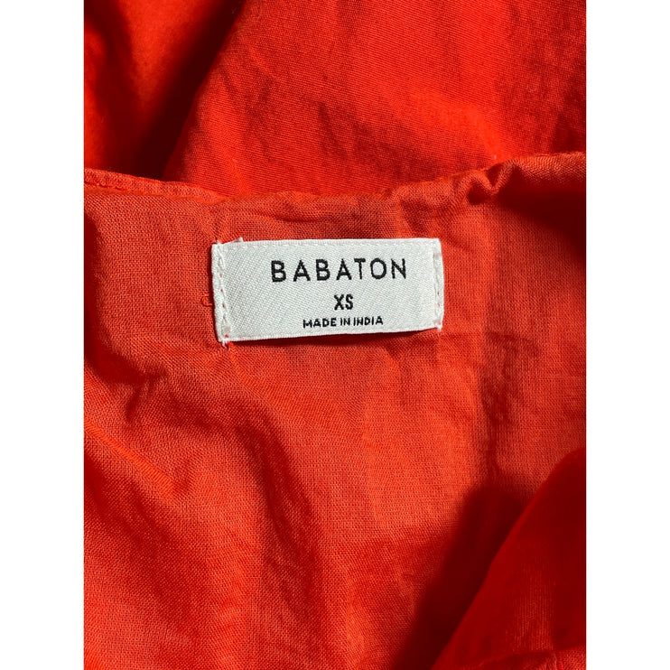 Aritzia Babaton Red Sleeveless Scoop Neck Swing Tank A Line Mini Dress Size XS