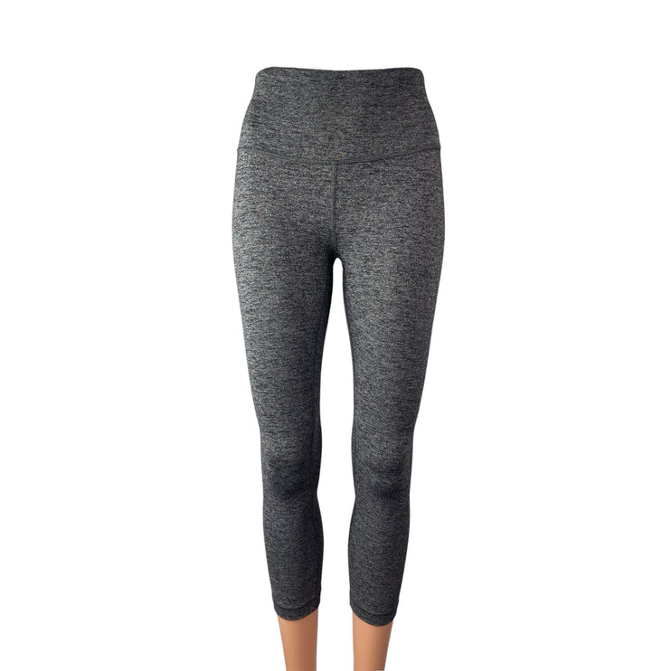 Lululemon Women's Gray Mid Rise Skinny Yoga Athletic Activewear Leggings Pants 4