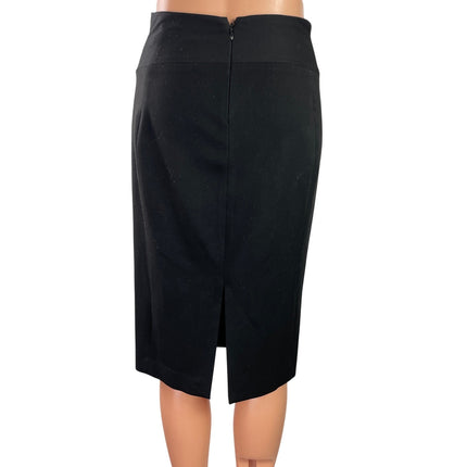 Express Women's Black High Waisted Knee Length Zipper Straight Pencil Skirt Sz 0