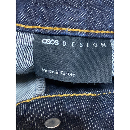 ASOS Women's Blue Dark Wash High Waisted Straight Leg Denim Jeans Size 12