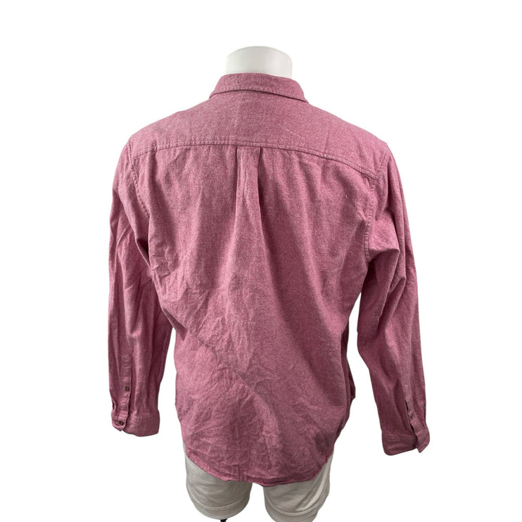 14th & Union Men's Pink Long Sleeve Chest Pocket Button Down Shirt Top Size XL