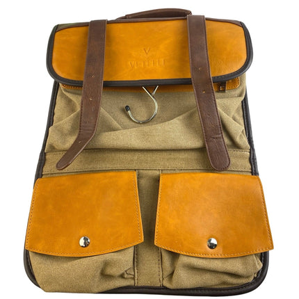 Vetelli The Hanging Toiletry 100% Leather Foldable Pockets Travel Pouch Bag