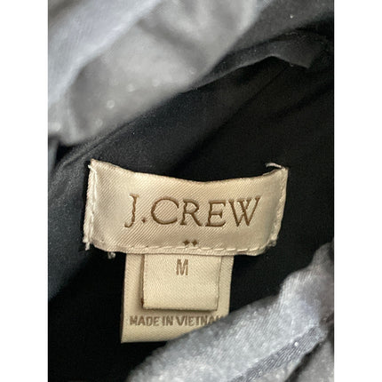 J.Crew Women's Black Quilted High Neck Long Sleeve Field Puffer Coat Jacket Sz M