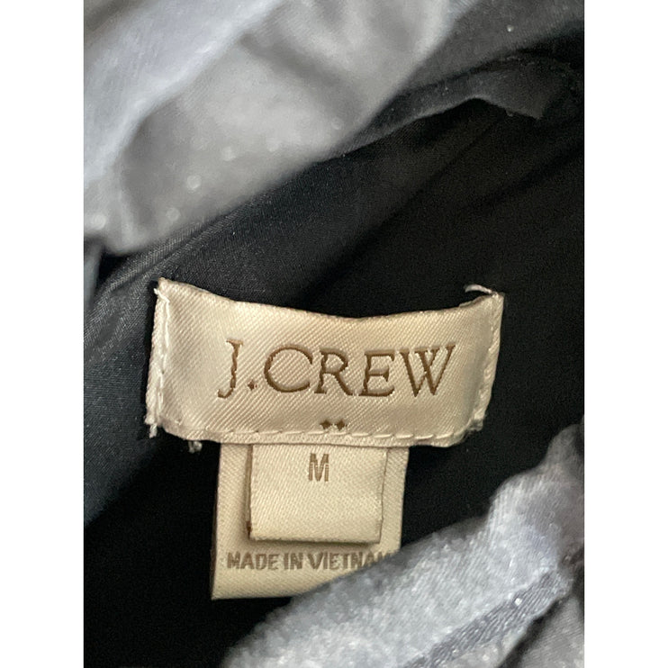 J.Crew Women's Black Quilted High Neck Long Sleeve Field Puffer Coat Jacket Sz M