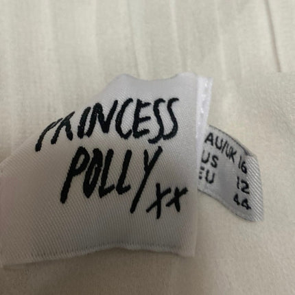 Princess Polly White Sleeveless Pleated Ruffle Scoop Neck Camisole Crop Top 12