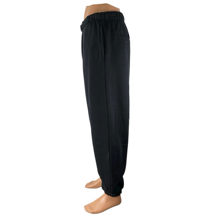 GU Men's Black Tapered Leg High Rise Elastic Waist Joggers Sweatpants Size M