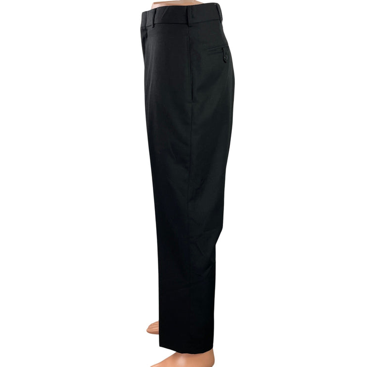Patriot Men's Black Mid Rise Straight Leg Career Ankle Trousers Pants Size 32