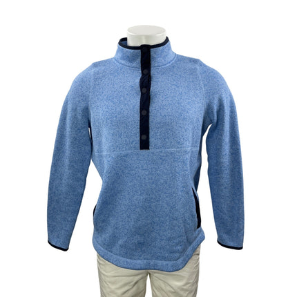 Vineyard Vines Men's Blue Long Sleeves Fleece Snap Button Pullover Sweater Top M
