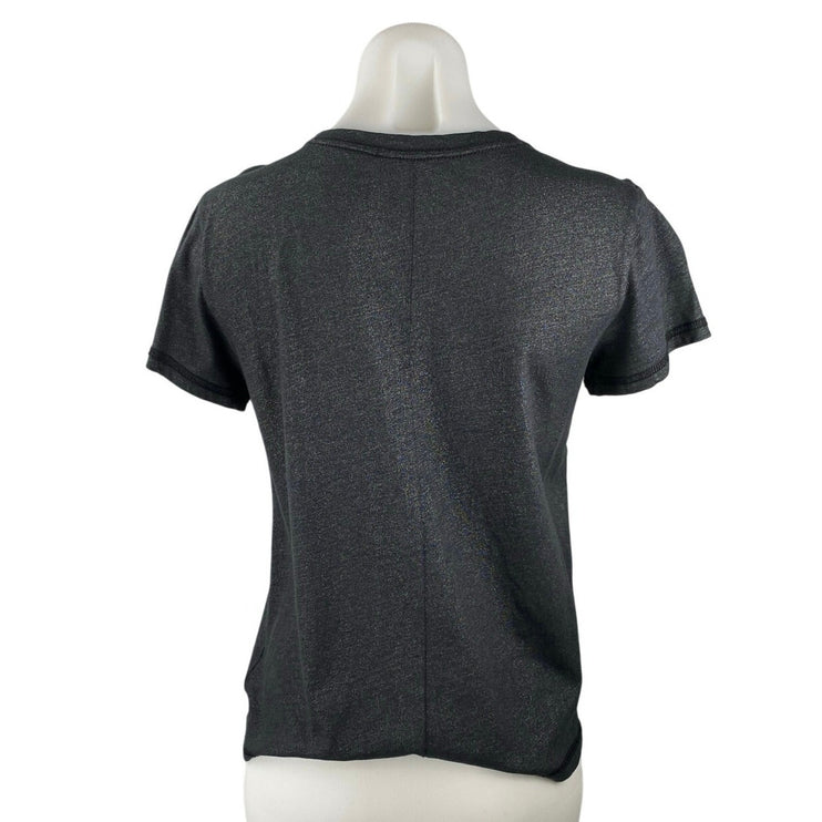 Paige Women's Black Short Sleeve Crew Neck Basic Casual T Shirt Tee Top Size S