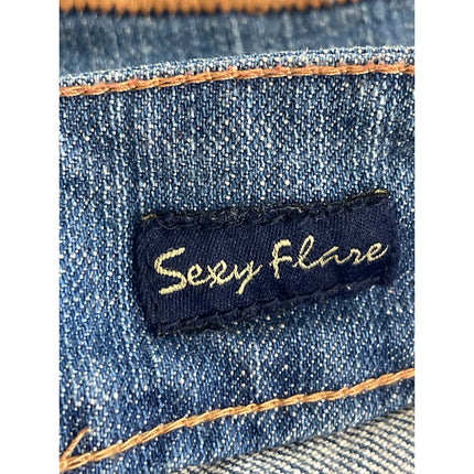 Seven7 Women's Blue Mid Rise High Waisted Bootcut Flare Denim Jeans Pants Sz 28