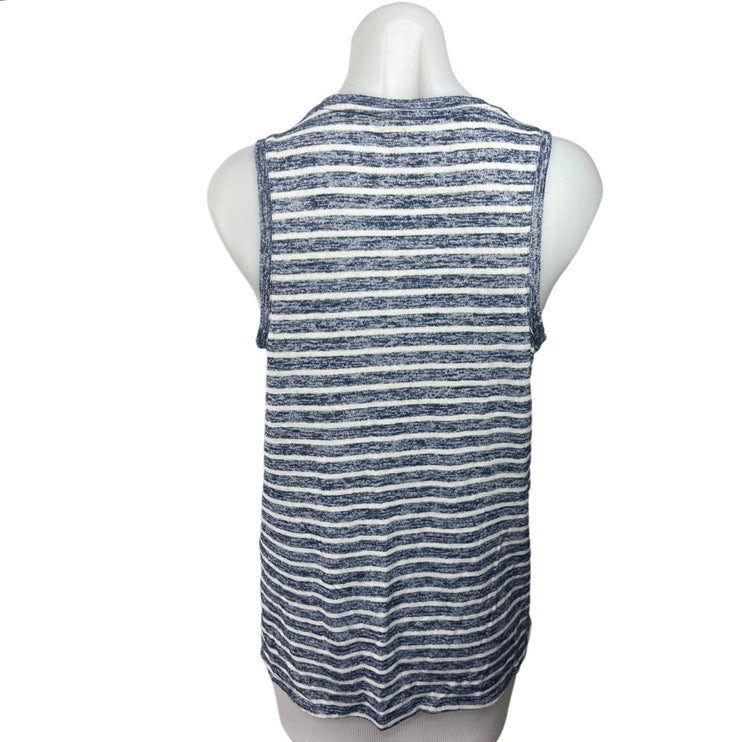 Gap Women's Blue Striped Scoop Neck Sleeveless Stretch Pullover Tank Top Size M