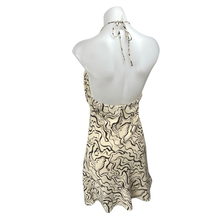 Abercrombie & Fitch Cream Printed Sleeveless Cami Camisole A-Line Tank Dress S