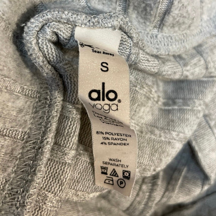Alo Take Comfort Gray Ribbed Casual Lounge Yoga Gym Athletic Activewear Shorts S