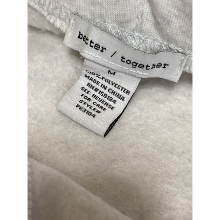 Better Together Women's Light Gray High Rise Wide Leg Cargo Sweat Pants Size M